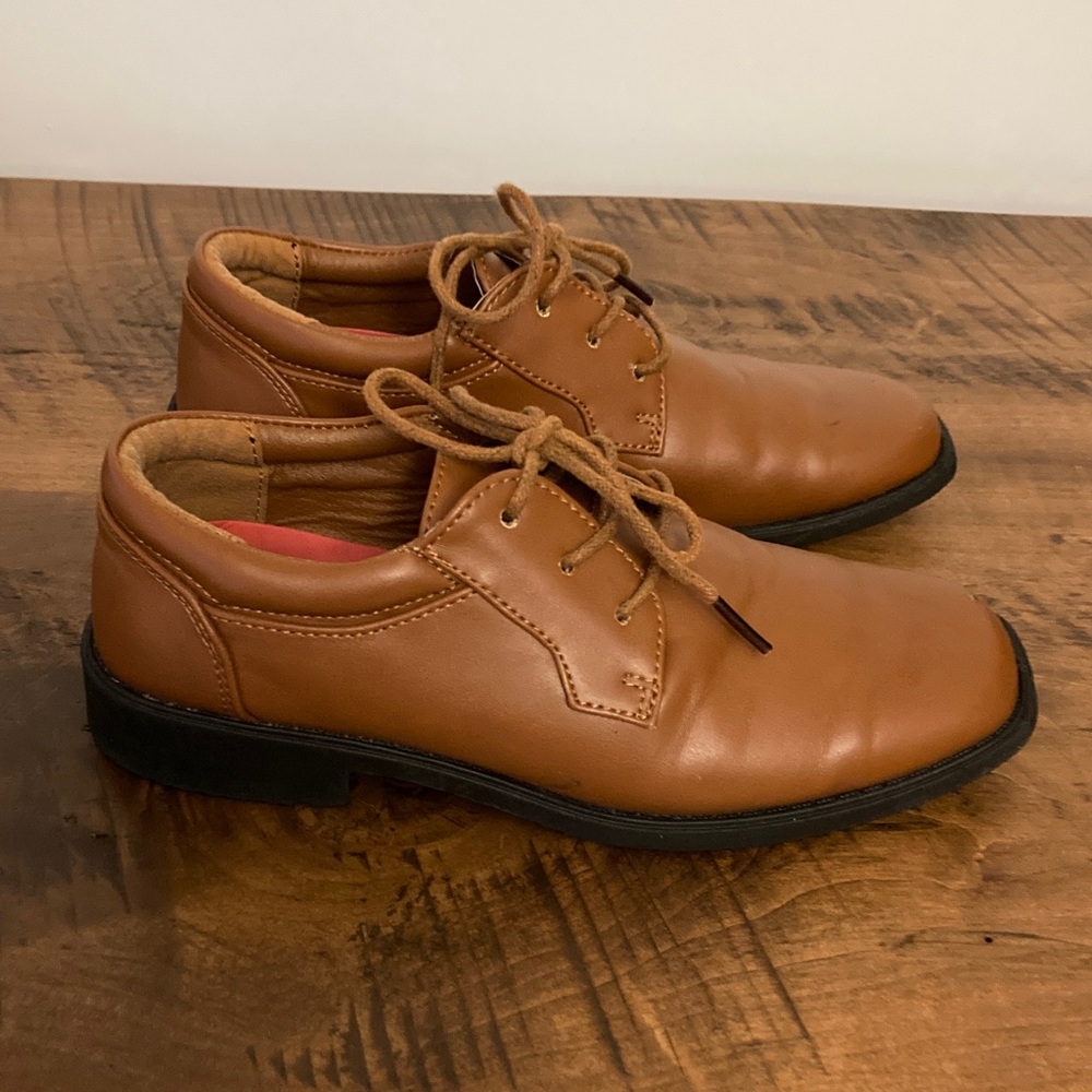 Classic Brown Leather Kid’s Shoes